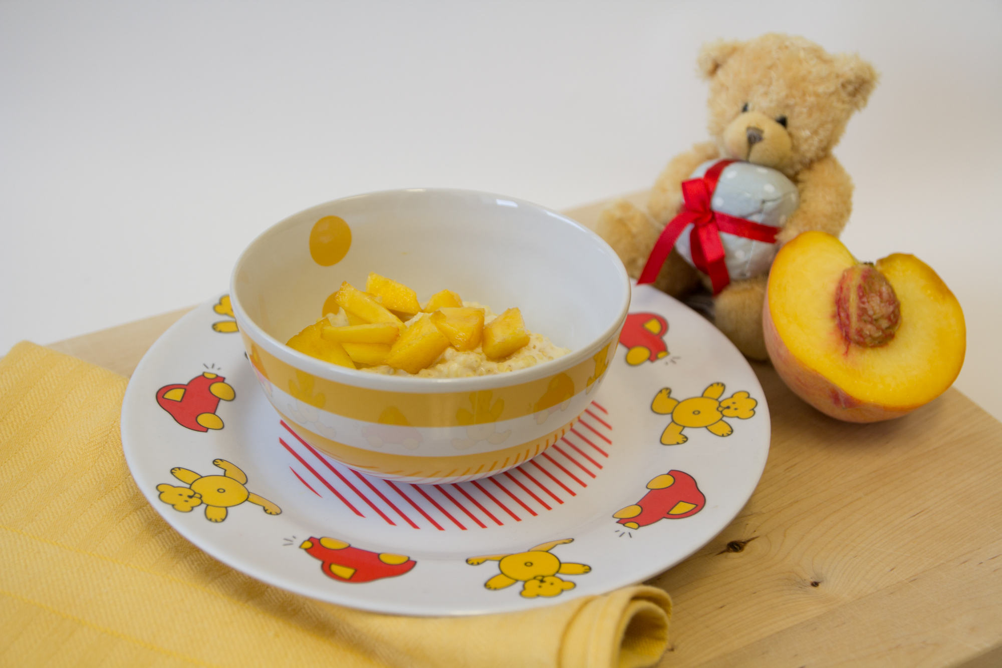 BrumBrum-Bären-Brei - Rezept für einen Hirse - Brei mit Pfirsich