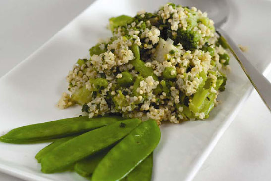 Grünes Hirserisotto